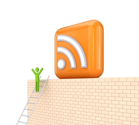 RSS concept.Isolated on white background. 3d rendered.の写真素材