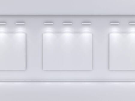 3d rendered interior composition of exhibition space の写真素材