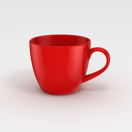 Realistic 3d rendered cup isolated on white background.の写真素材