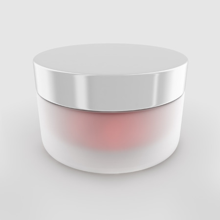 3d rendered illustration of a beauty cream jar.の写真素材