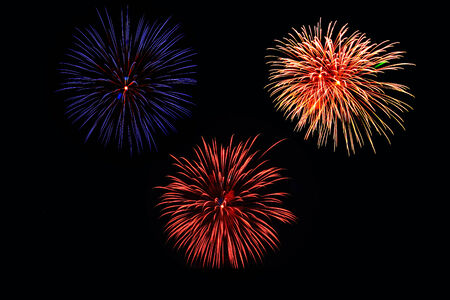 3 Fireworksの写真素材