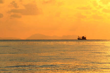 fishing boat in the Seaの写真素材