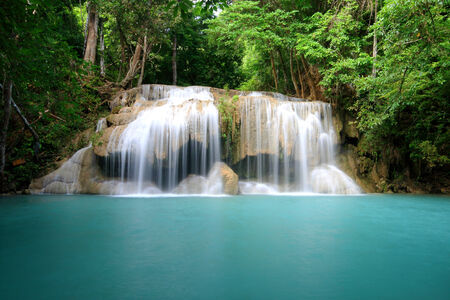 Beautiful waterfallの写真素材