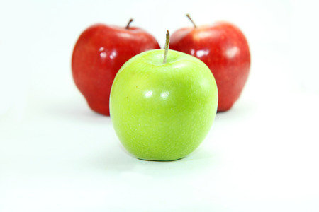 Apple on white backgroundの写真素材