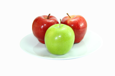 Apple on white backgroundの写真素材