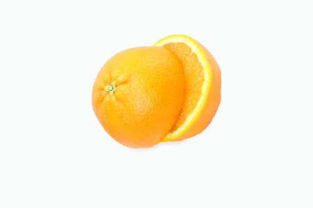 orange on white backgroundの写真素材