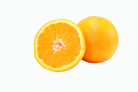 orange on white backgroundの写真素材