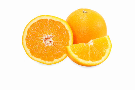 orange on white backgroundの写真素材