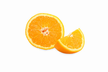 orange on white backgroundの写真素材