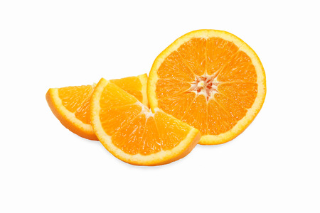 orange on white backgroundの写真素材