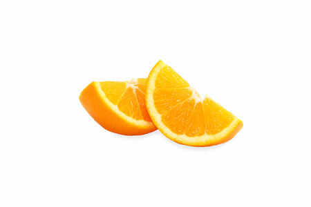 orange on white backgroundの写真素材