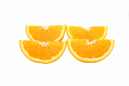 orange on white backgroundの写真素材
