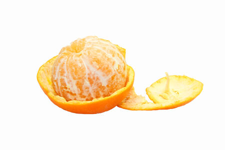 orange on white backgroundの写真素材