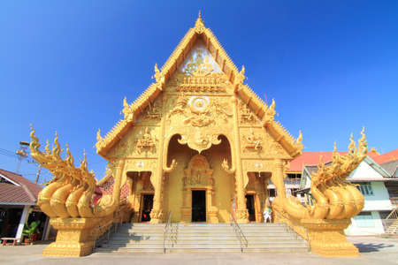 golden Thai public templeの写真素材