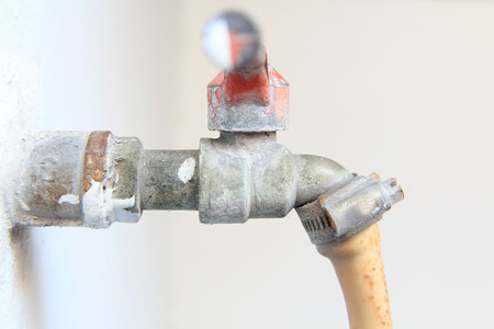 Old faucet in Off positionの写真素材
