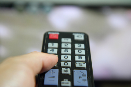 soft focus television remoteの写真素材