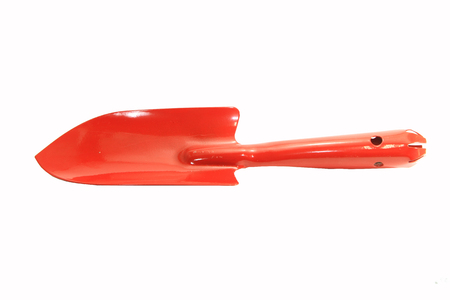 steel shovel on white backgroundの写真素材