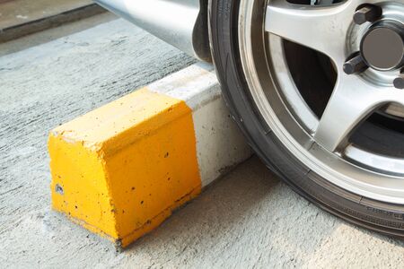 cement block wheelの写真素材