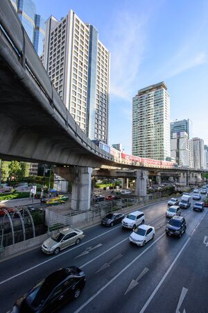 Bangkok, Thailand - July 24 , 2016 : High view of city transportのeditorial素材