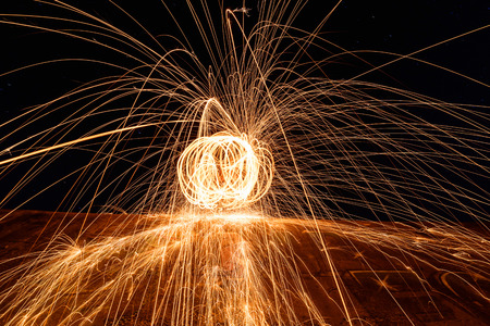 Turning lights by steel wool