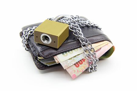 lock the wallet by chainの写真素材