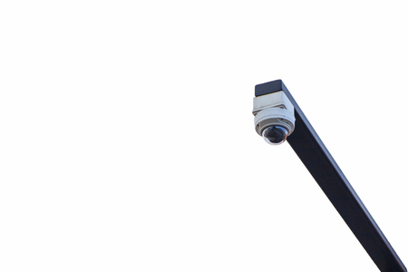 CCTV on white background and free space for some text