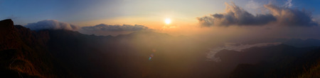 high mountain in sunrise time