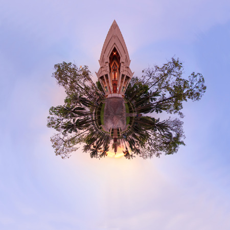 360 panorama of Saint Peter Church in sunset time