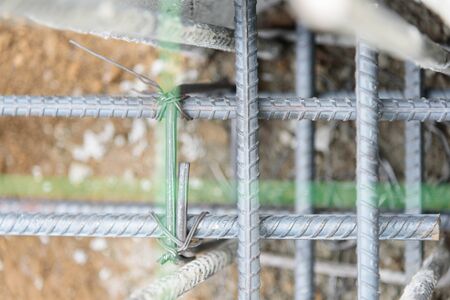 steel rod for Pour the beam of buildingの写真素材