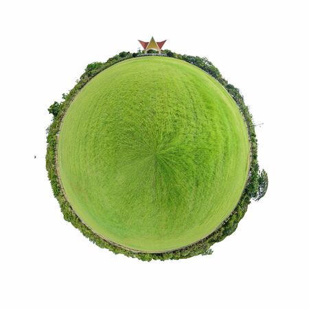 360 Panorama view of public park inside the circle panorama of public park