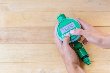 setup the irrigation timer before useの写真素材