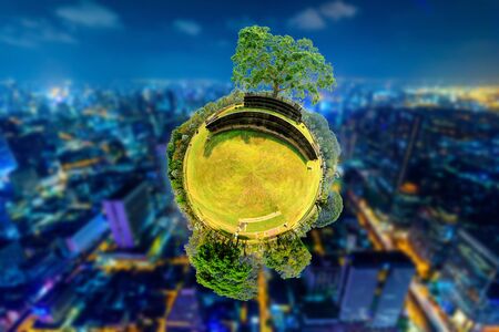 360 Panorama of public parkの写真素材
