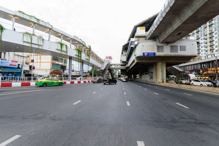 Bangkok , Thailand -  2 August, 2020 : MRT electric skytrain Laksong Stationのeditorial素材