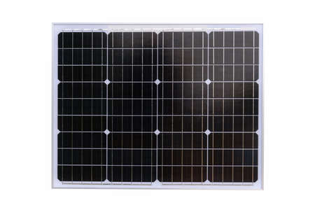 solar cell panel on the white background with workparhの写真素材
