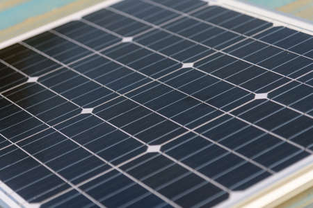 solar cell panel on the ground  with sunlightの写真素材