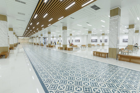 Bangkok,Thailand - Feb 5 , 2023 : hall at underground tunnel between walking way to Wat Phra Kaewのeditorial素材