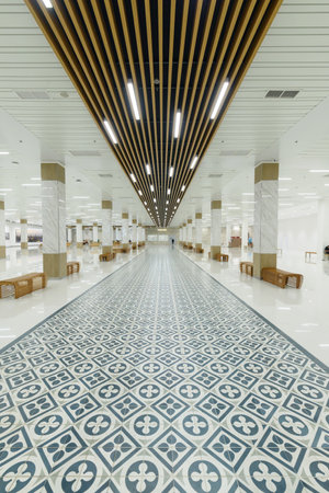 Bangkok,Thailand - Feb 5 , 2023 : hall at underground tunnel between walking way to Wat Phra Kaewのeditorial素材