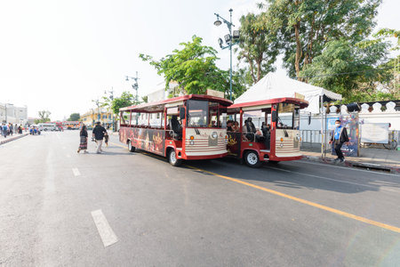 Bangkok,Thailand - Feb 5 , 2023 : tourist in City travel bus for travel around in Bangkokのeditorial素材