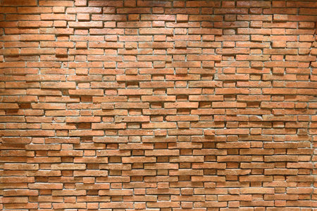 brick wall at walk street in the parkの写真素材
