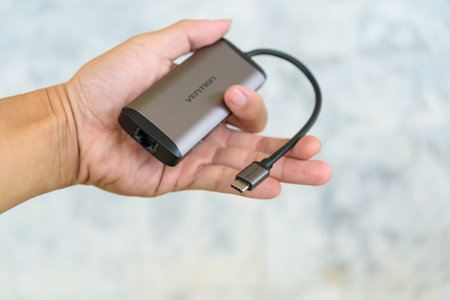 Bangkok,Thailand - May29 , 2023 : Vention The Type C HUB 8 in 1 for connect any deviceのeditorial素材