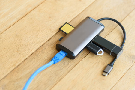 The Type C HUB 8 in 1 for connect any deviceの写真素材