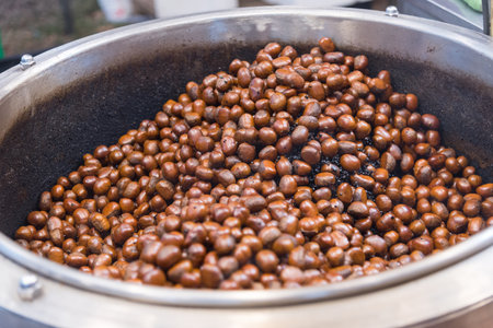 roast the Chestnut on owenの写真素材