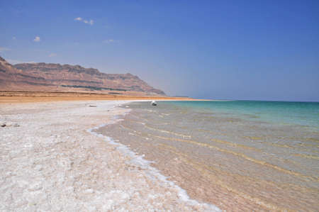 The ever retreating coastline of the salty dead seaの写真素材