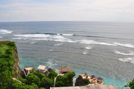 The best season for surfing at Uluwatu beach that create the great waves for surfing adventuresのeditorial素材