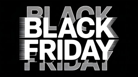 Black Friday Sale 3D text on black background. 3D rendering.の素材