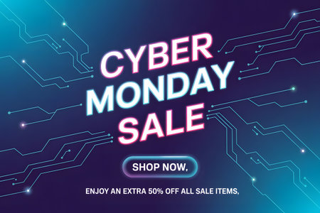 Cyber Monday sale banner. Cyber Monday sale background.の素材