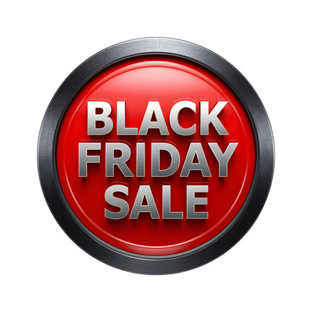 Black Friday sale sign isolated on white background. 3D illustration.の素材