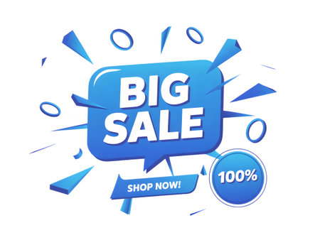 Big sale banner design template, discount tag, special offer, vector illustrationの素材