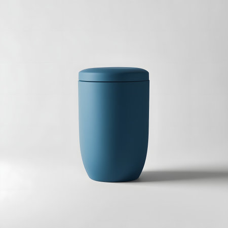 Modern teal travel mug with a secure lid, isolated on a clean white studio background, ideal for coffee, tea, or any beverage on the goの素材