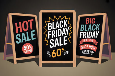 Black Friday Sale Poster With Blackboard,の素材
